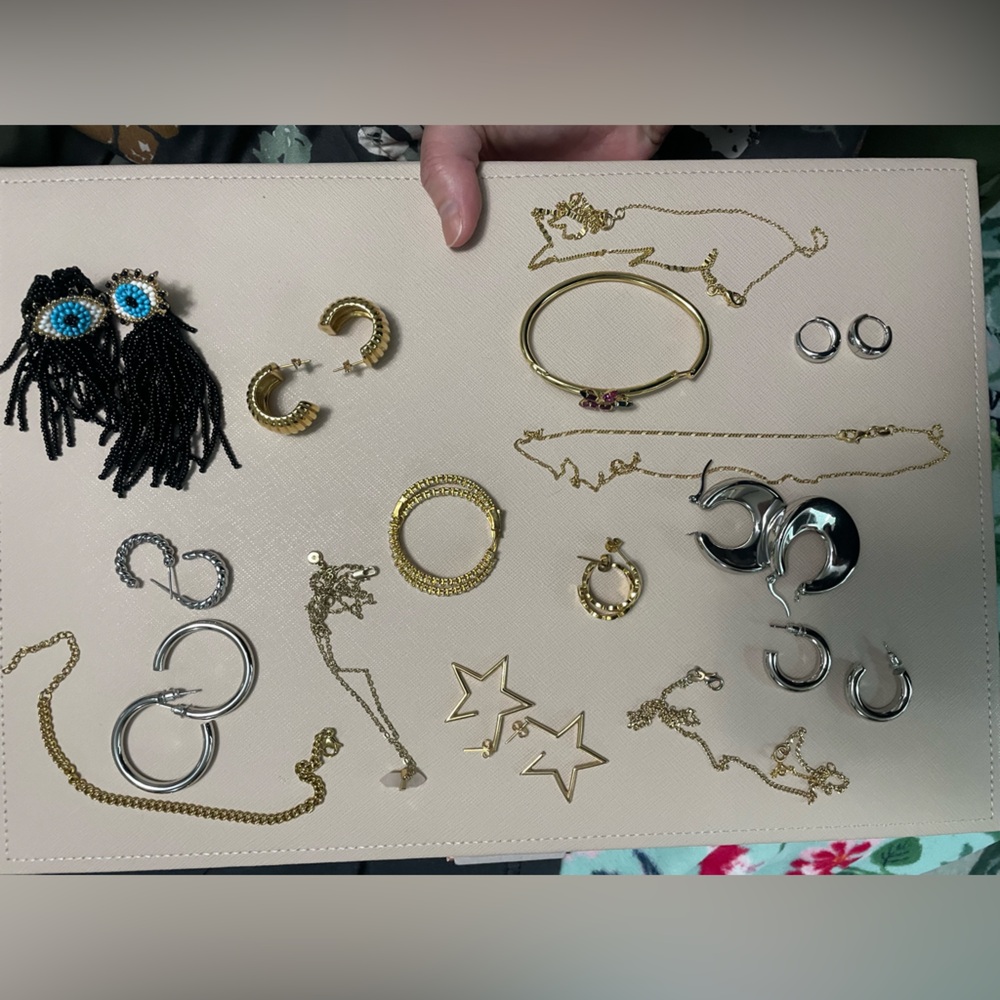Gold and Silver Costume Jewelry Lot